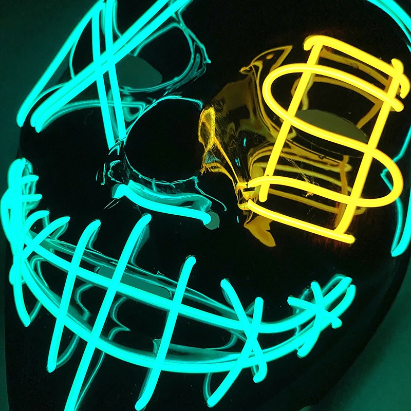 Wireless LED Horror Purge Mask - Glowing Face Mask for Cosplay & Parties - Image 5