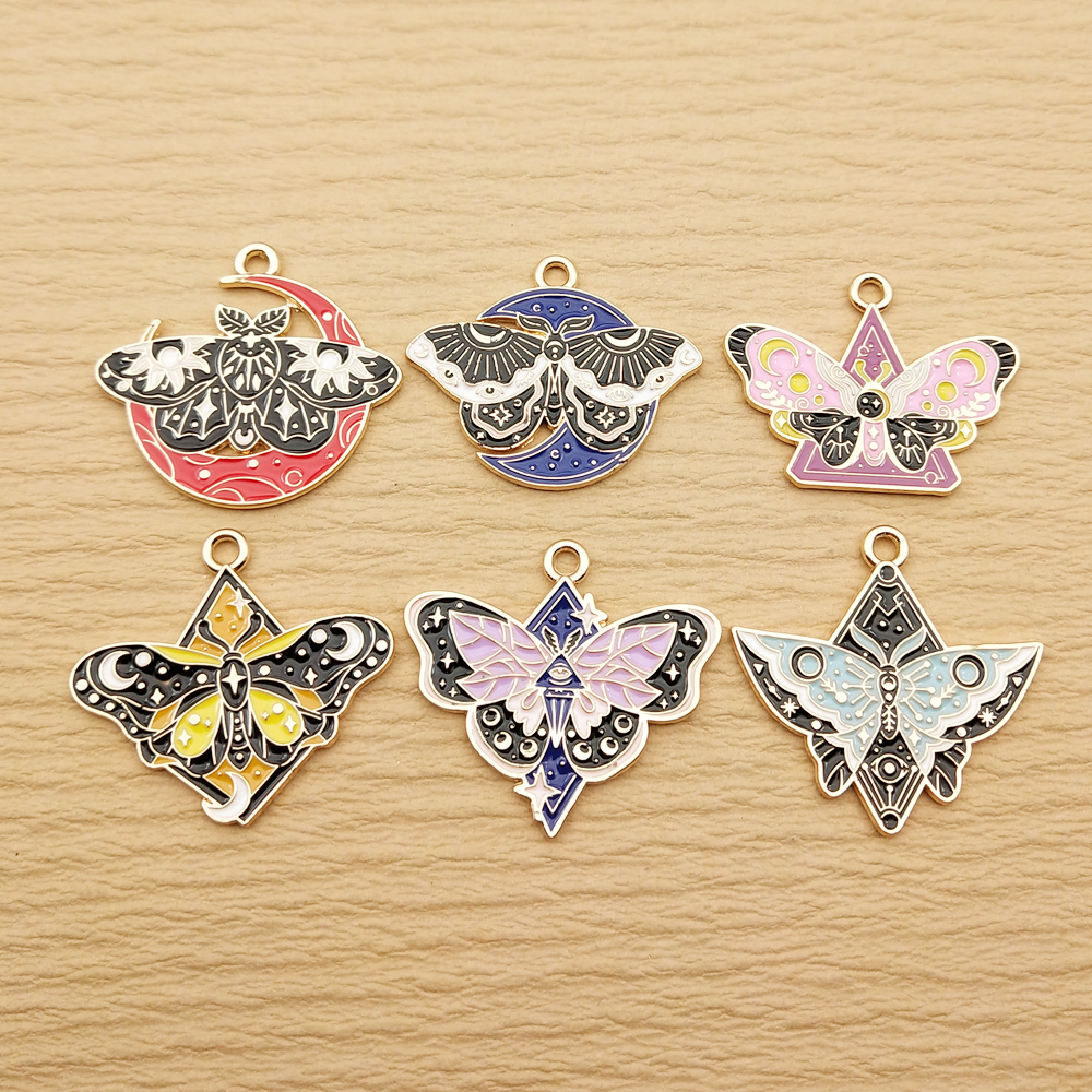 10pcs Gold Butterfly Charms for DIY Jewelry Making - Image 2