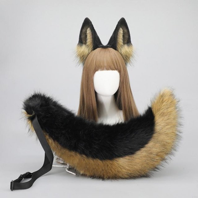 Animal Cosplay Costume Set with Ears and Tail for Halloween & Parties