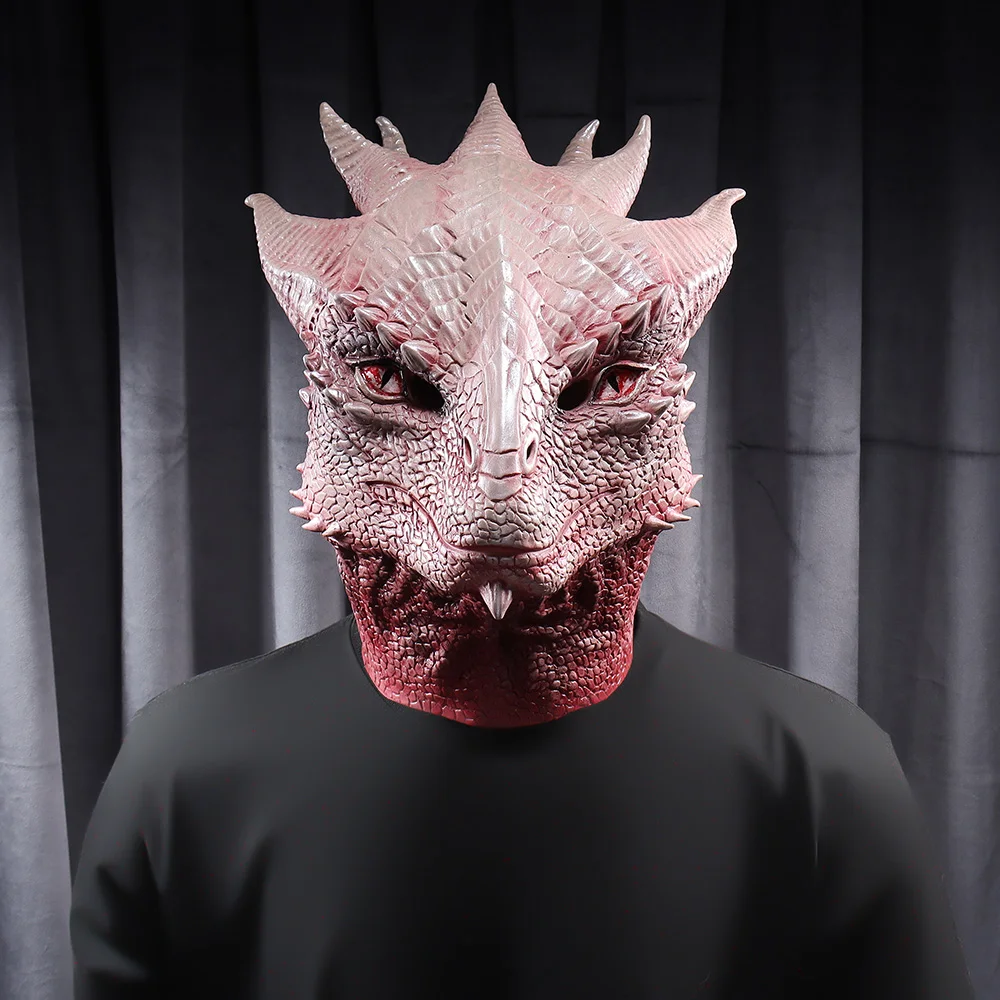 Game Dragon Mask Cosplay Animal Warrior Monster Latex Helmet for Halloween - Image 2