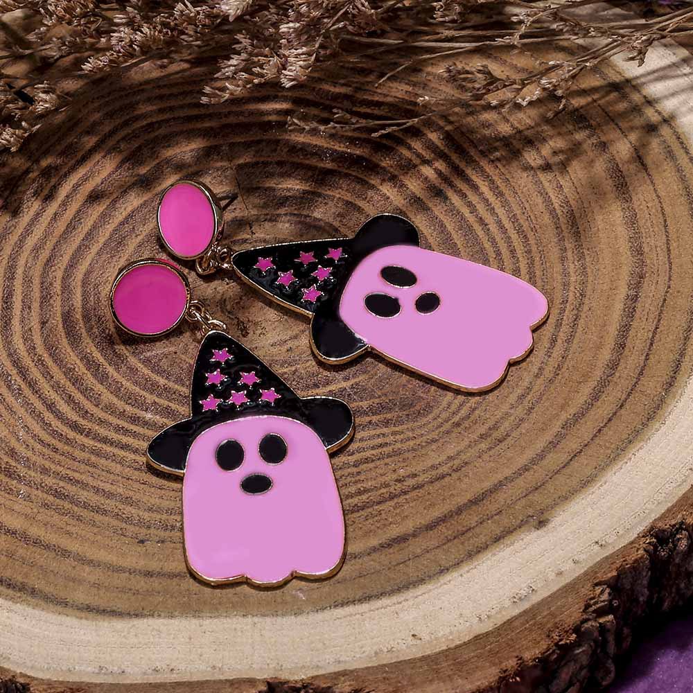 Halloween Wizard Hat & Ghost Drop Earrings - Image 4