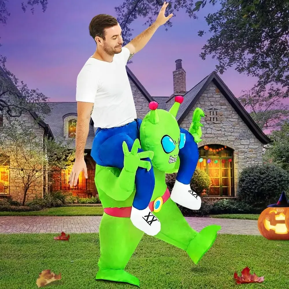 Inflatable Alien Ride-On Costume for Adults – Funny Halloween Cosplay Suit