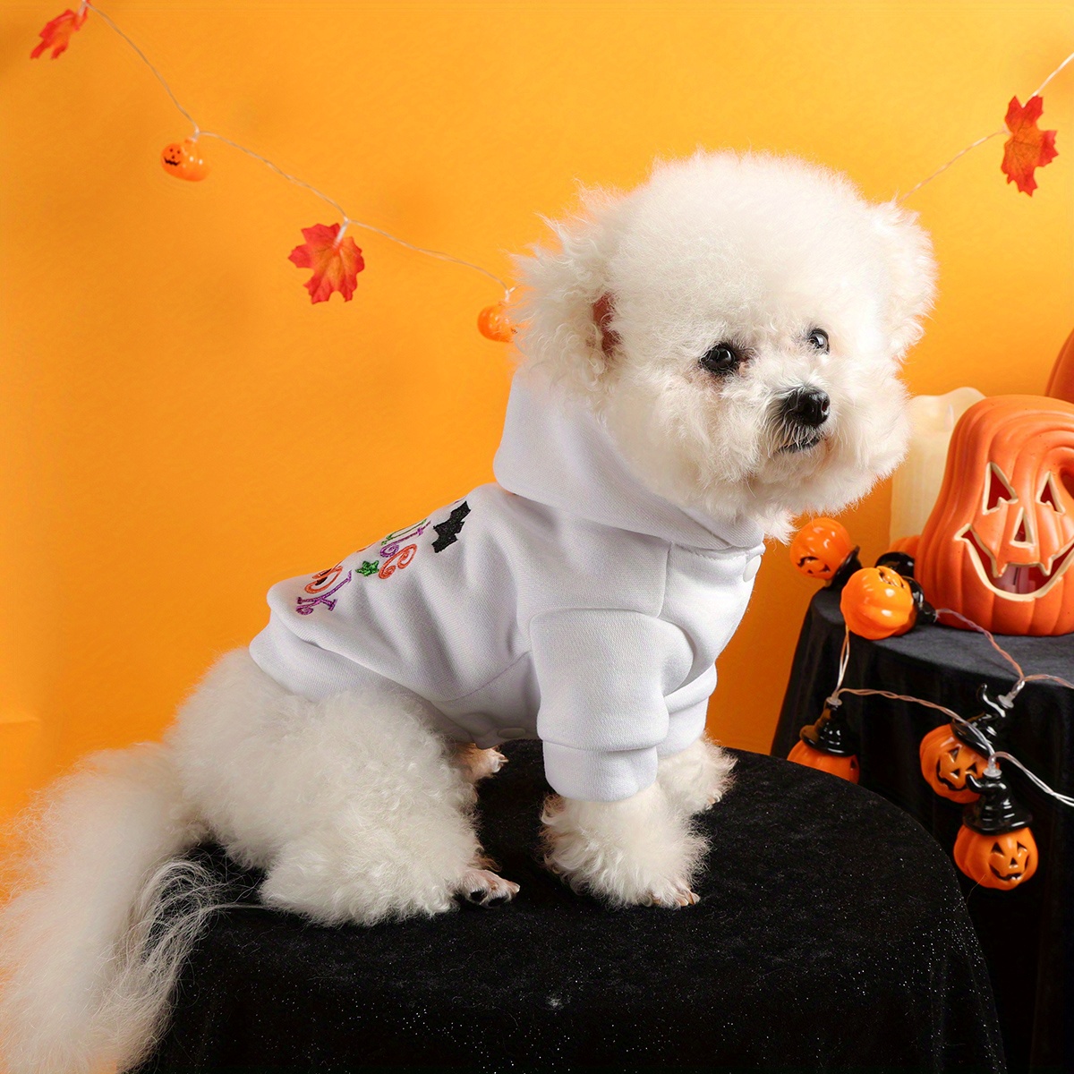 Halloween Pet Hoodie Sweater with Funny Embroidery for Dogs and Cats - Image 3