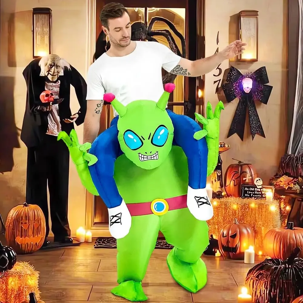 Inflatable Alien Ride-On Costume for Adults – Funny Halloween Cosplay Suit - Image 2
