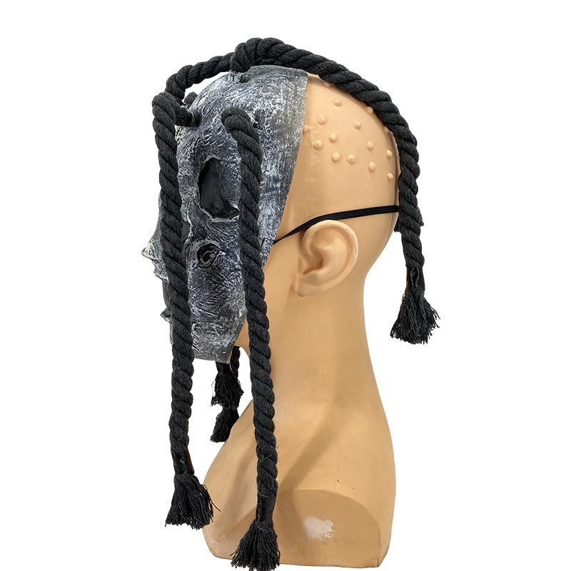 Unique Funny Halloween Mask with Braid for Cosplay and Parties - Image 4