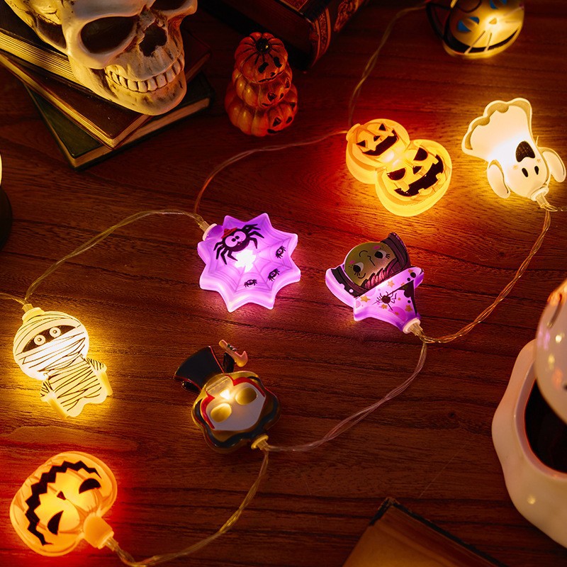 Halloween LED String Lights Pumpkin Ghost Spider Decoration 3M - Image 3