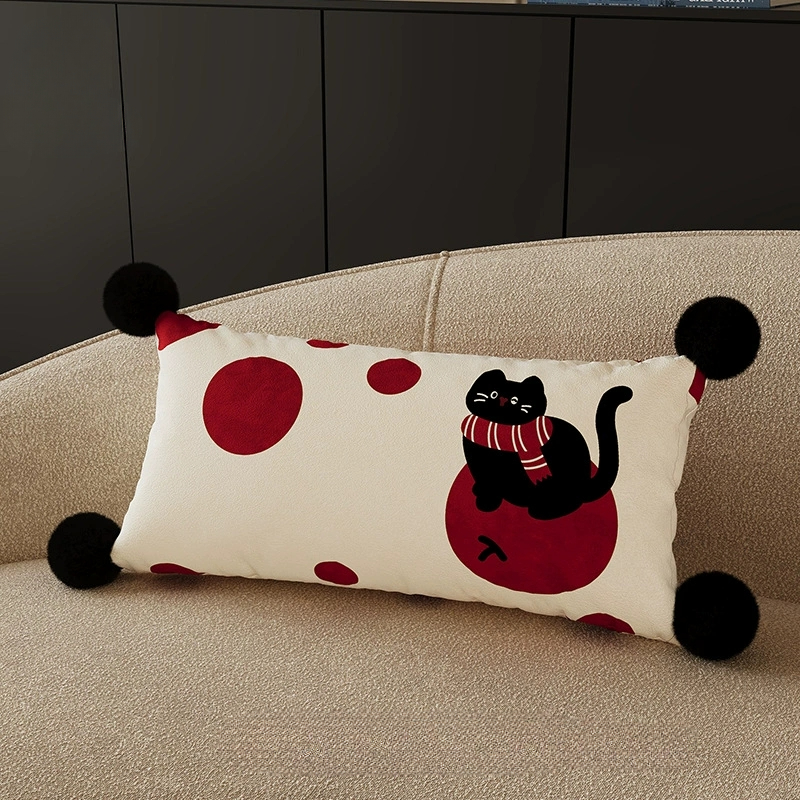 30x70in Dutch Velvet Lumbar Pillow Cover – Cute Cartoon Animal Print - Image 5