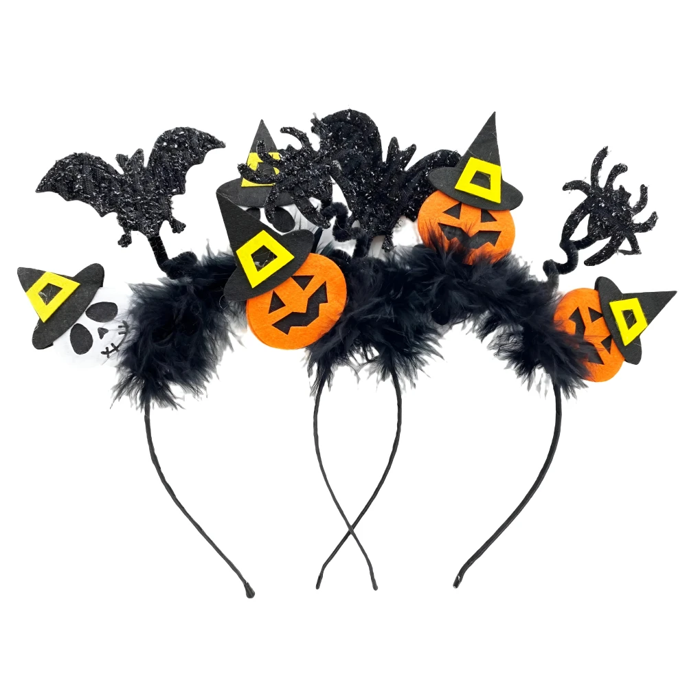 Halloween Bat Spider Headband - Spooky Pumpkin Hair Wear for Ghost Festival - Image 2