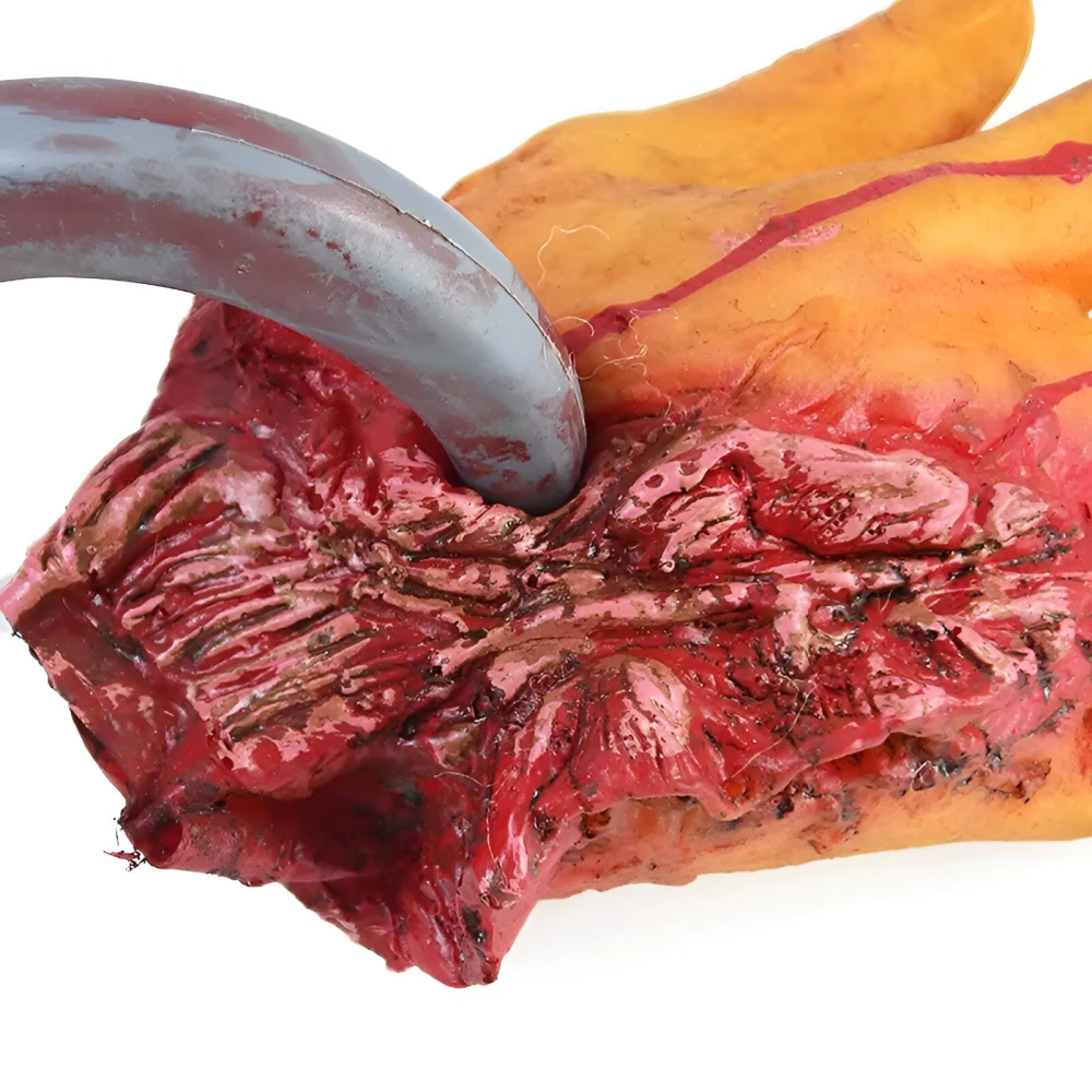 Halloween Bloody Severed Hand and Foot with Hook – Scary Hanging Decoration - Image 5