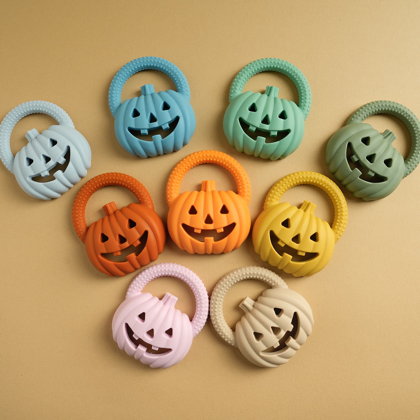 Silicone Pumpkin Teether Toy for Babies 0-12 Months – Safe & Soothing - Image 2