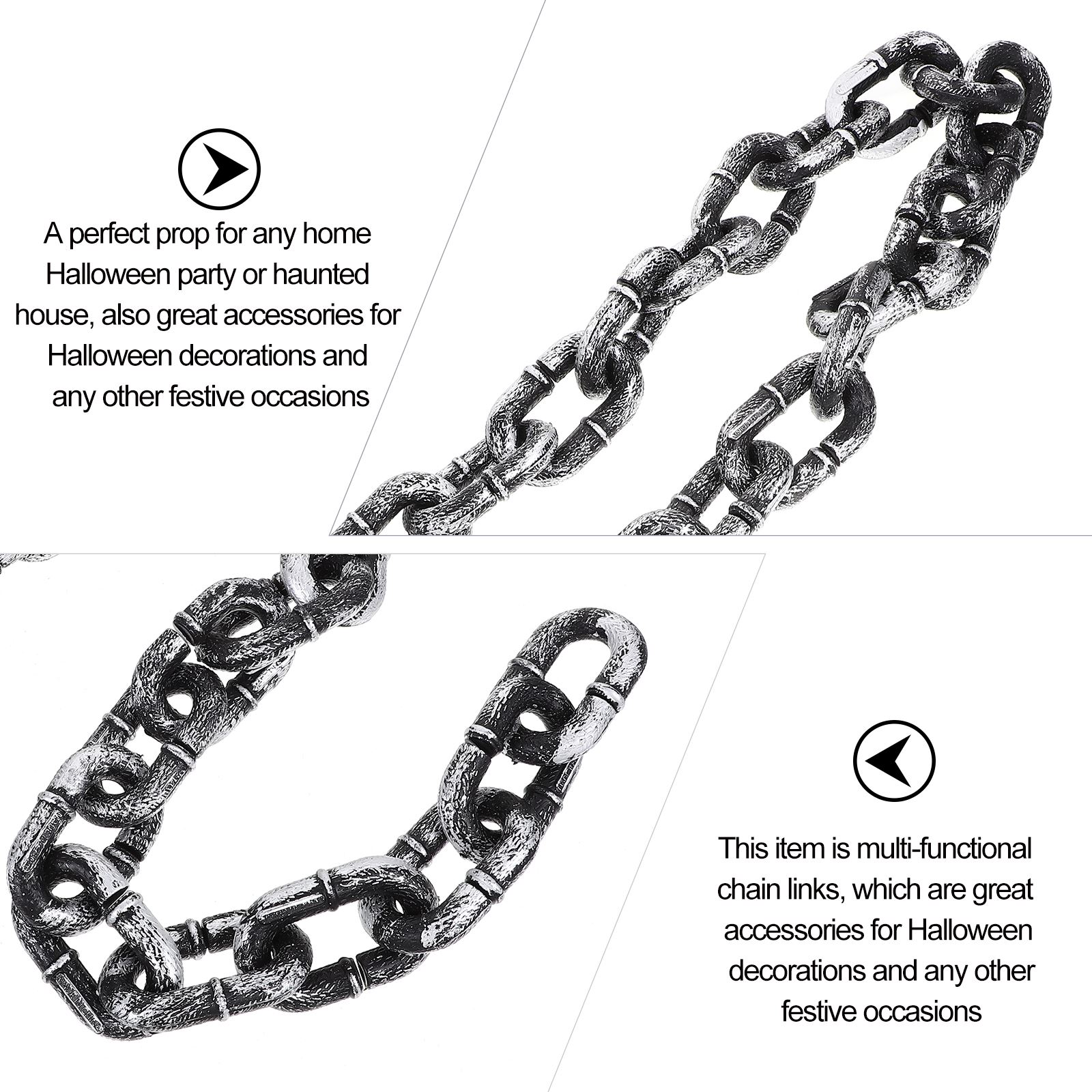 1M Halloween Decorative Simulated Iron Chain - Lightweight Plastic Party Accessory - Image 4