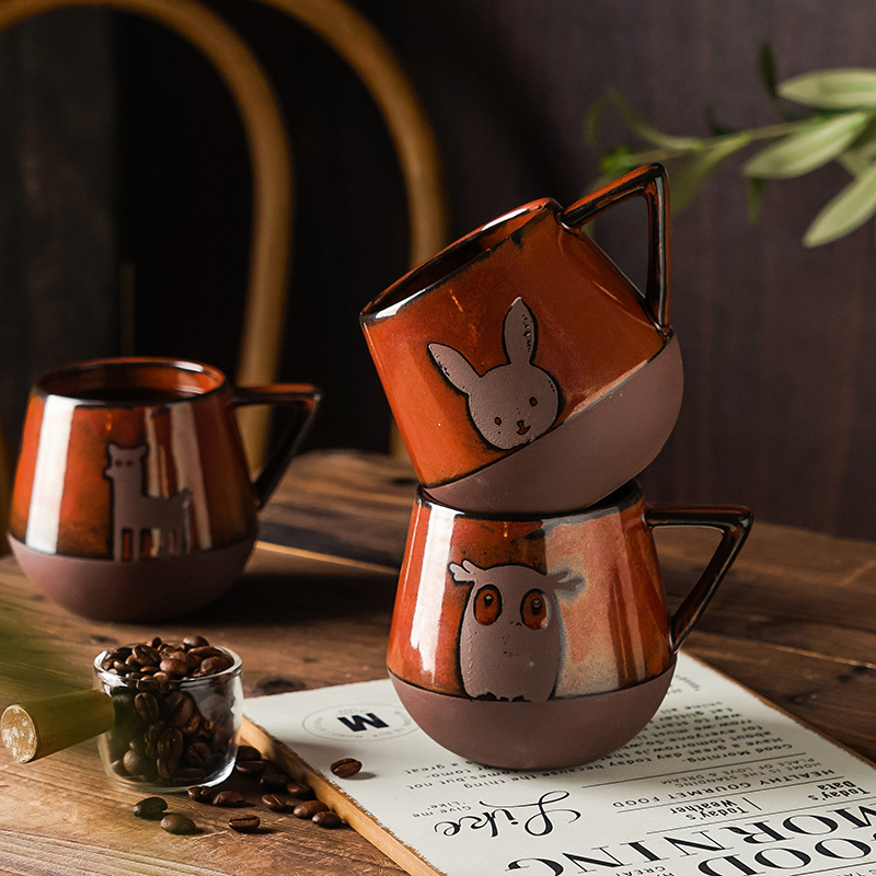 Nordic Hand-Painted Ceramic Mug - Image 2