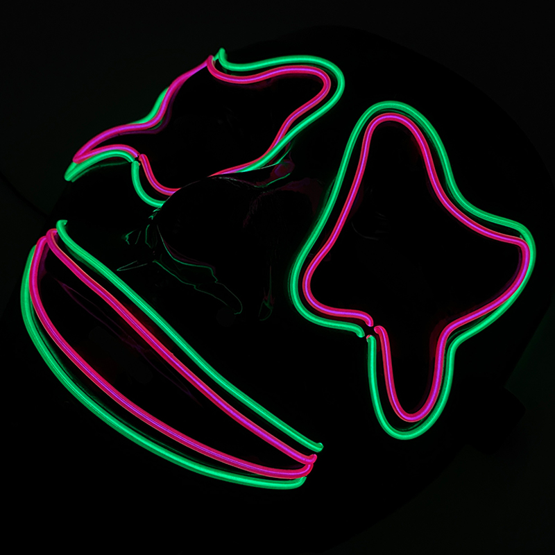 Trendy Glowing Marshmallow Smile Mask - LED Light Up Luminous Scary Cosplay Prop - Image 4