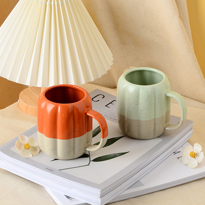 Orange Pumpkin Ceramic Coffee Cup - Image 3