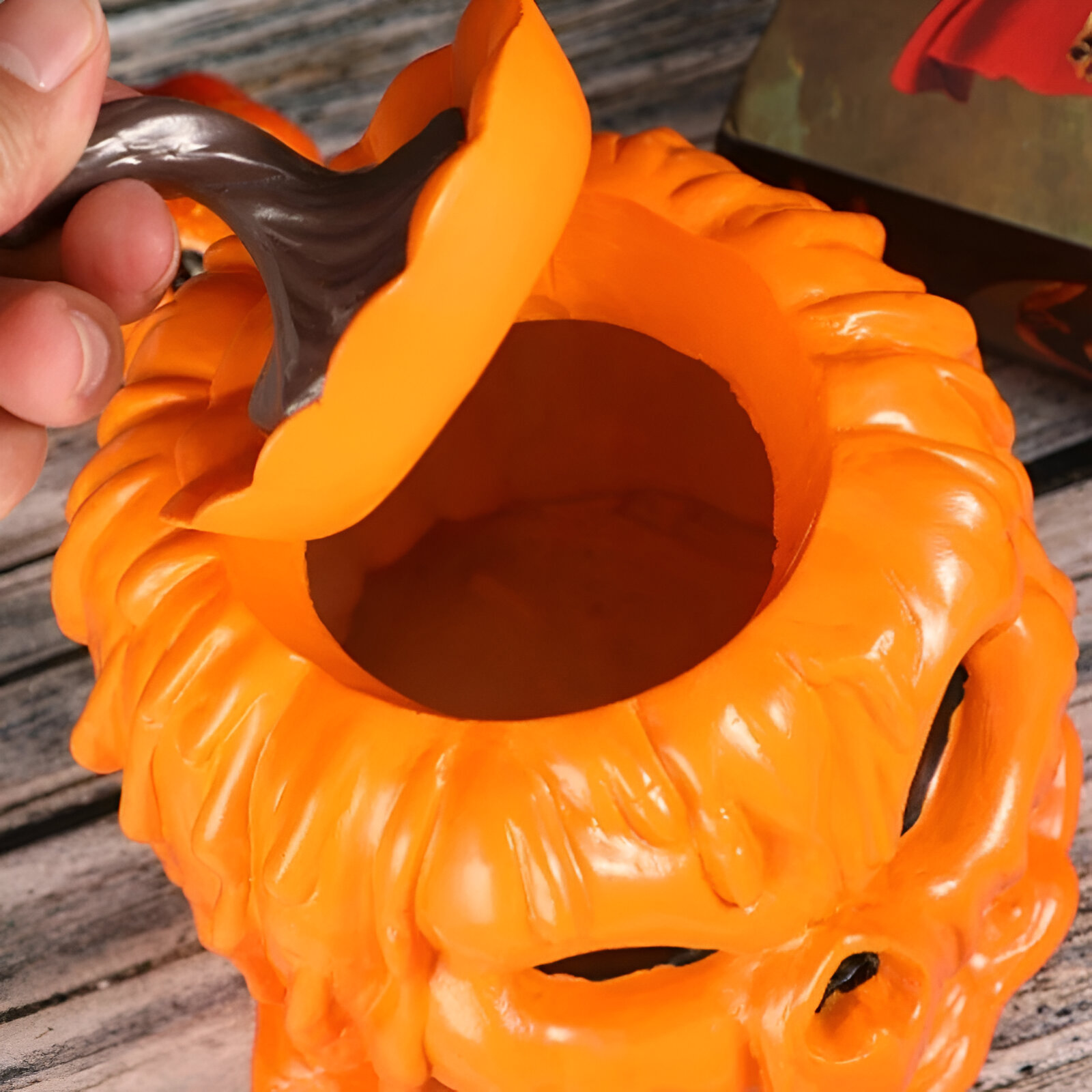 Pumpkin Head Halloween Candy Bowl - Image 3
