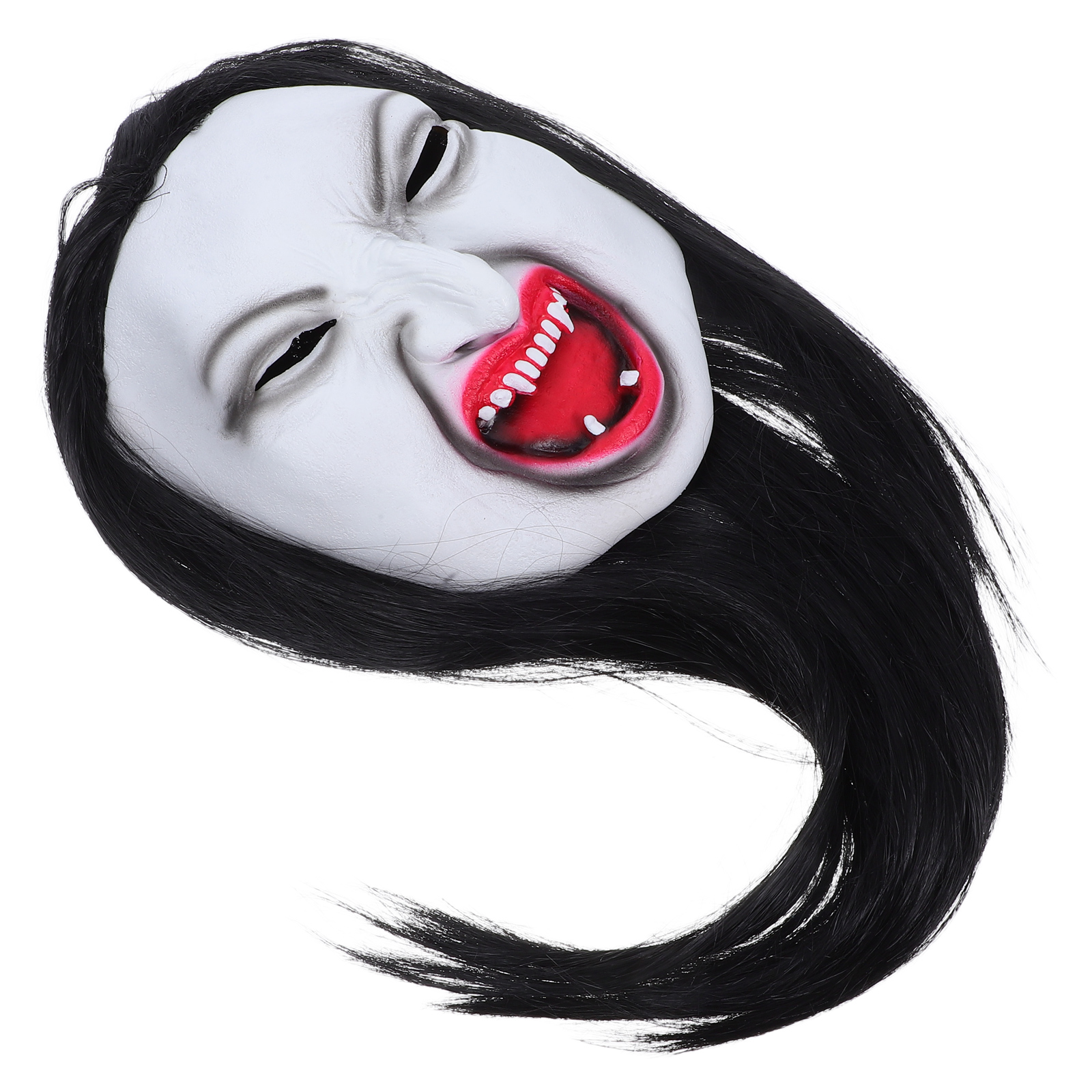 Creepy Ghost Mask with Long Hair – Realistic Horror Mask for Halloween & Masquerade Parties - Image 4
