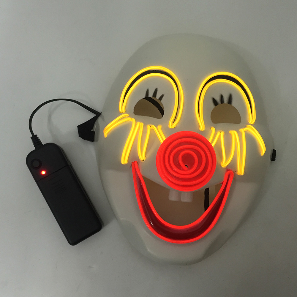 Funny Light-Up LED Clown Mask for Parties and Events - Image 6