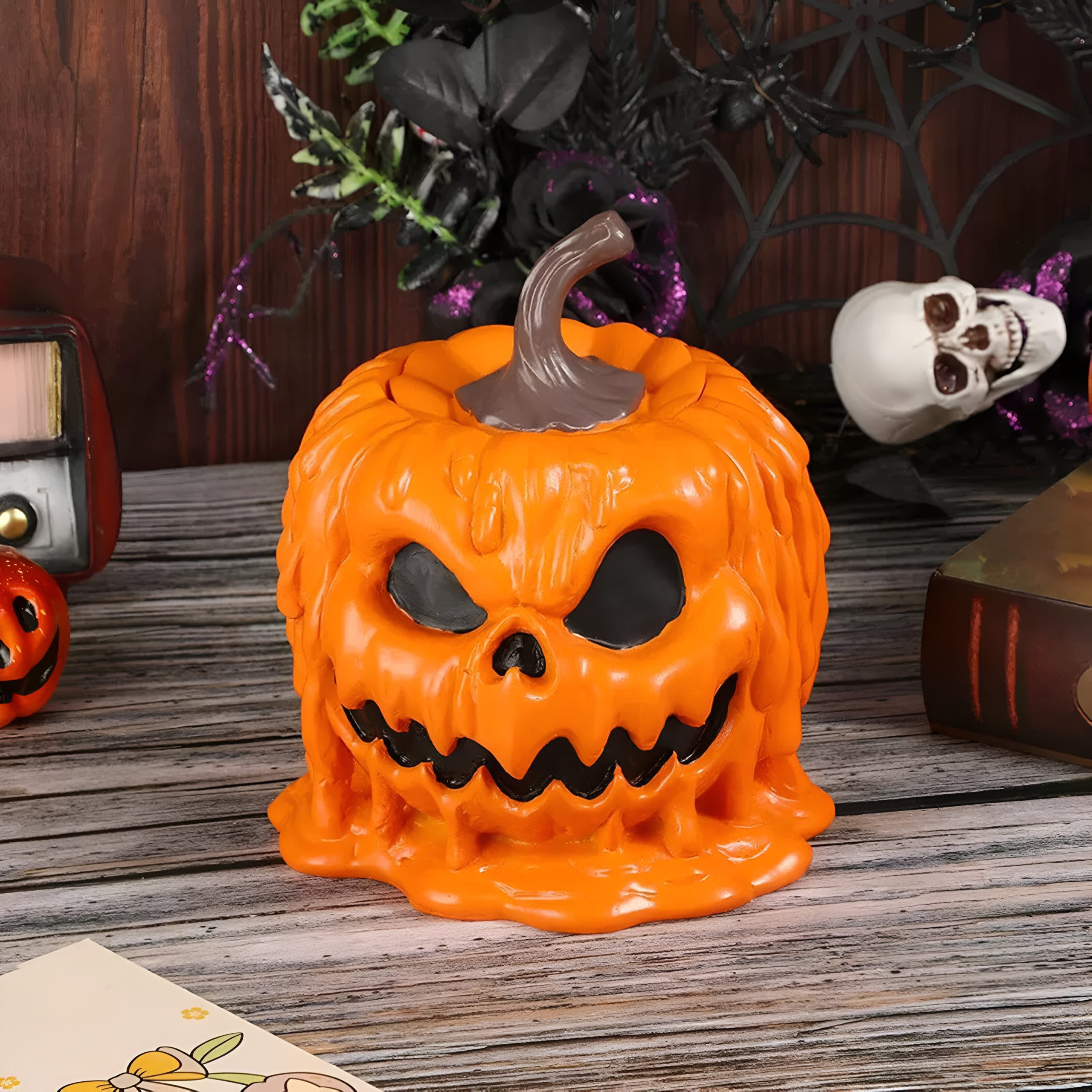 Pumpkin Head Halloween Candy Bowl