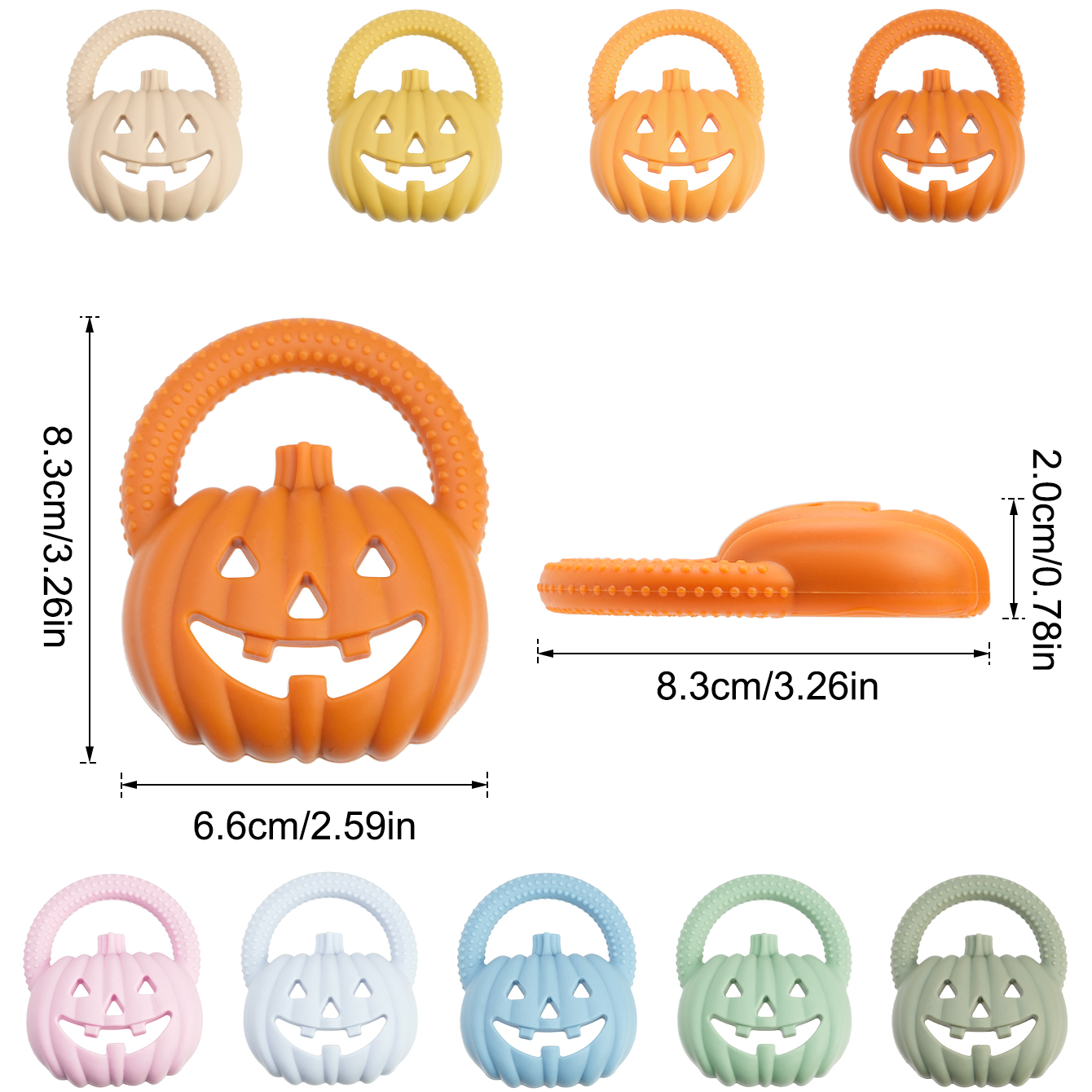 Silicone Pumpkin Teether Toy for Babies 0-12 Months – Safe & Soothing - Image 5