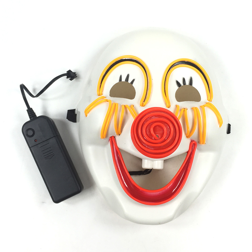 Funny Light-Up LED Clown Mask for Parties and Events - Image 2