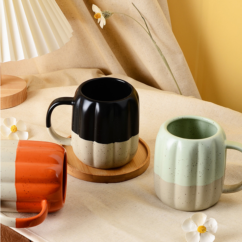 Orange Pumpkin Ceramic Coffee Cup - Image 2