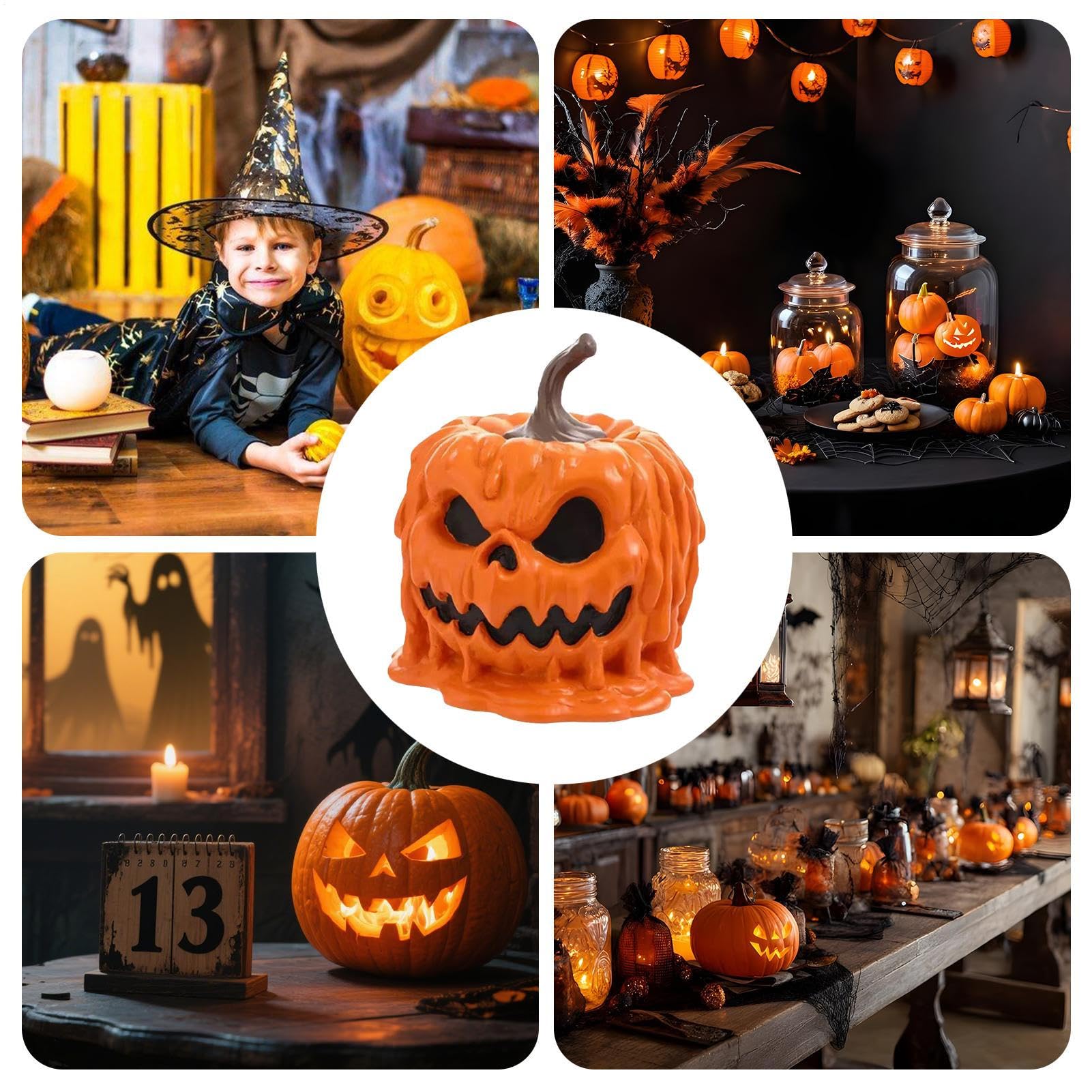 Pumpkin Head Halloween Candy Bowl - Image 5