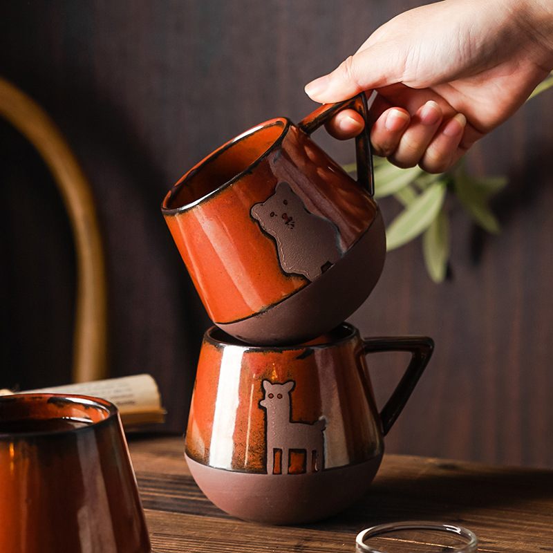 Nordic Hand-Painted Ceramic Mug - Image 4