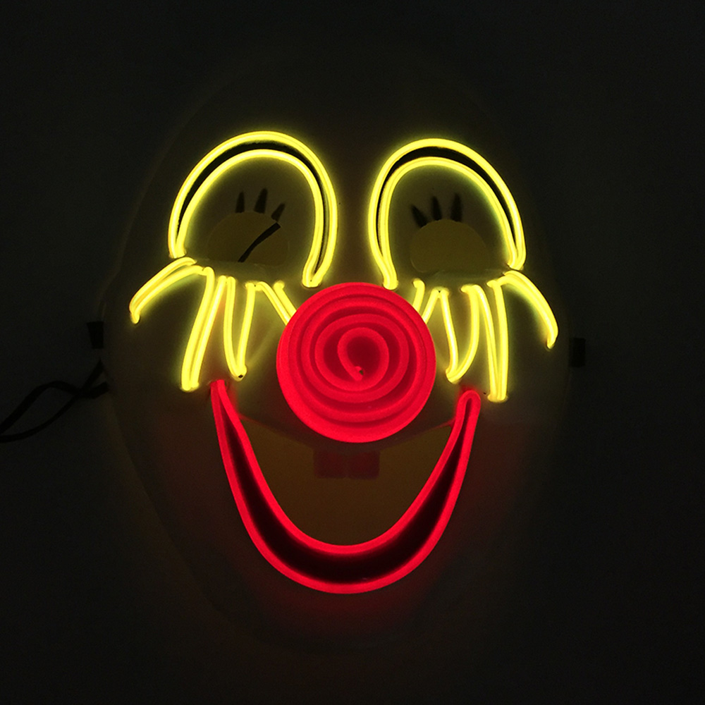 Funny Light-Up LED Clown Mask for Parties and Events - Image 5