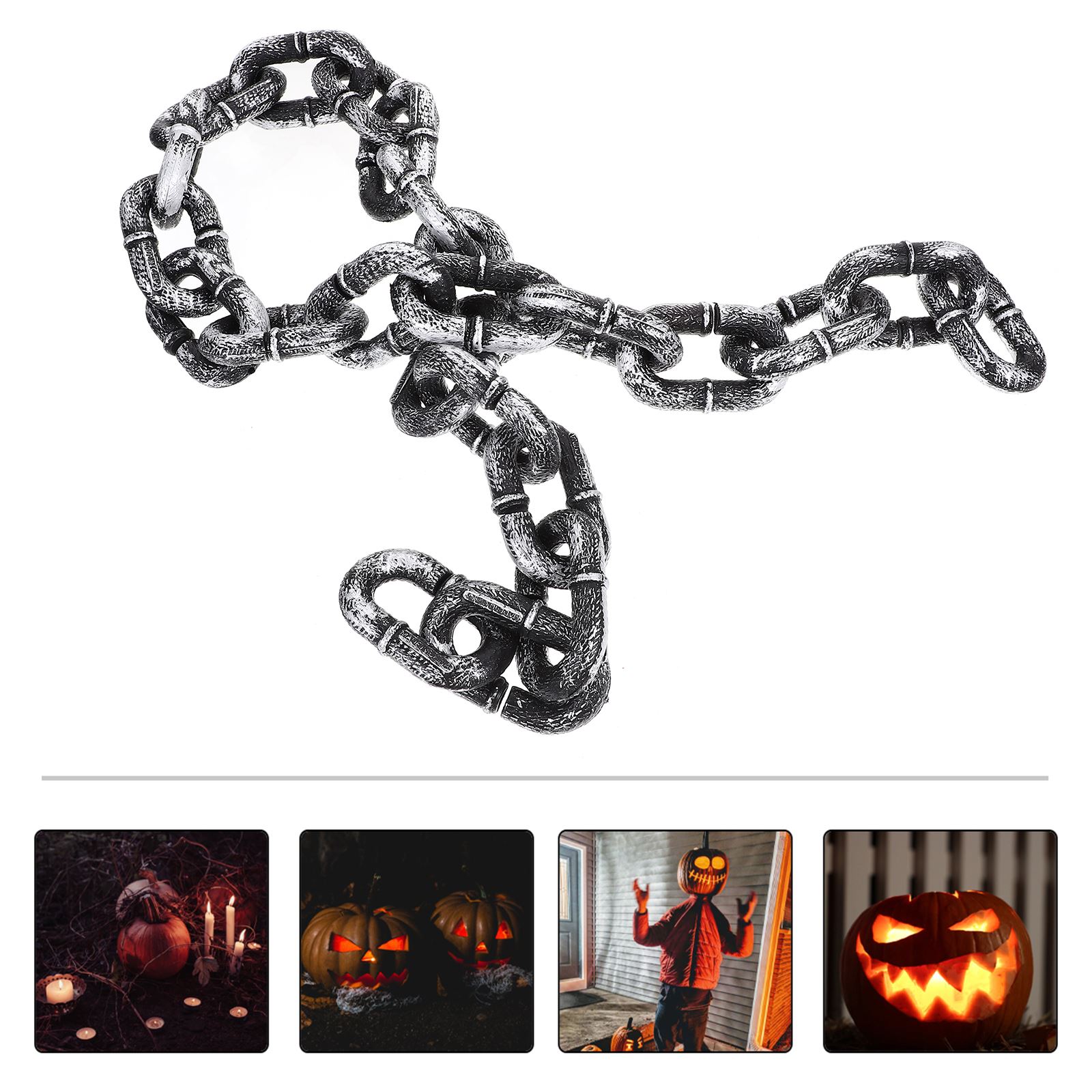 1M Halloween Decorative Simulated Iron Chain - Lightweight Plastic Party Accessory - Image 3