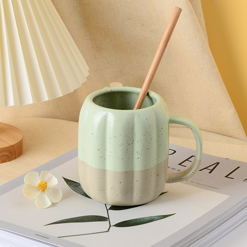 Orange Pumpkin Ceramic Coffee Cup - Image 5