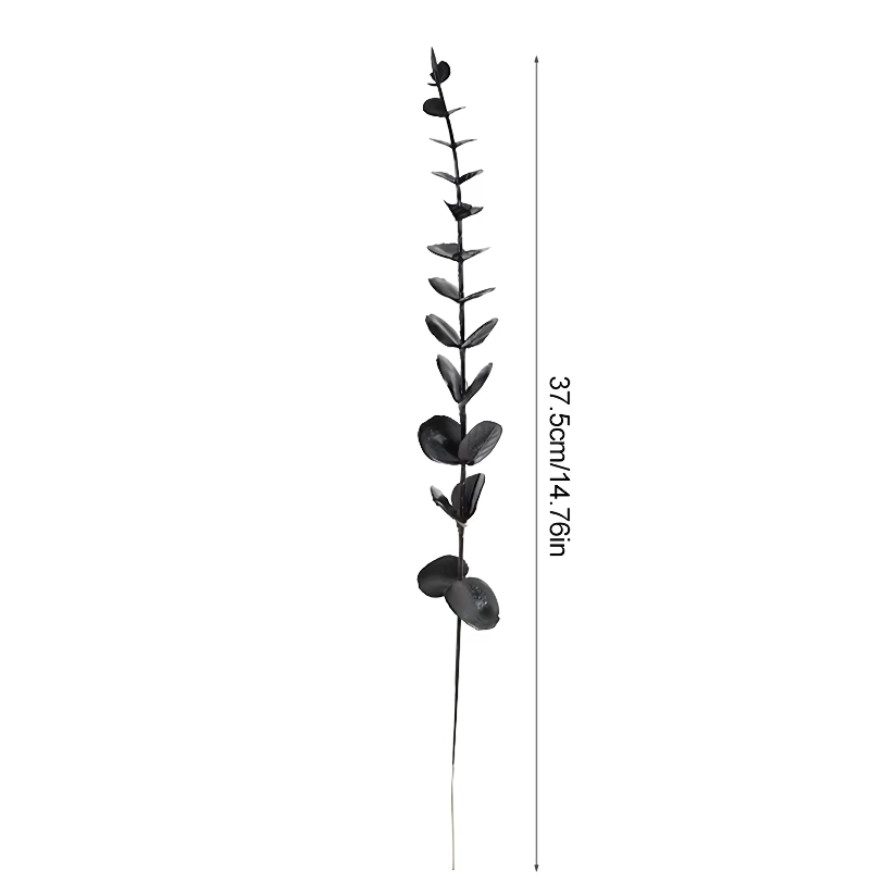 Black Artificial Eucalyptus Branches – 10 Pcs DIY Home & Holiday Decoration - Image 6