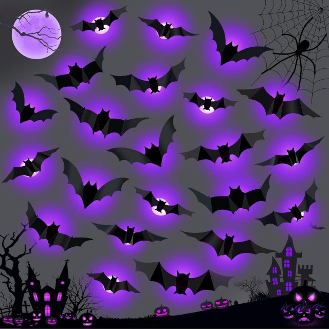 Halloween 3D LED Bat Lights