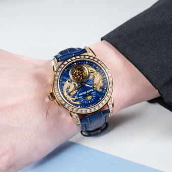 Luxury Dragon Watch with Moonphase Timepiece