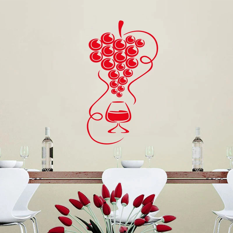 Grape Wine Wall Decal Ideas for Kitchens and Home Bars