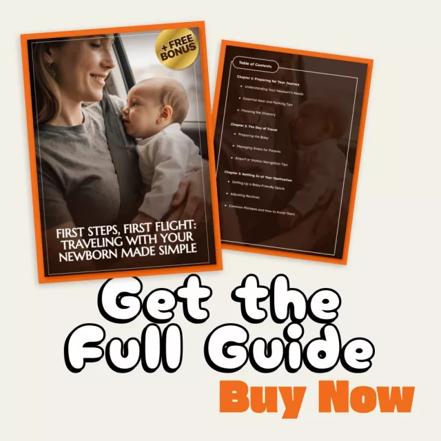 First Steps, First Flight: Traveling with Your Newborn Made Simple | Digital Newborn Travel Guide, eBook for Parents, Printable Checklist for Baby’s First Trip