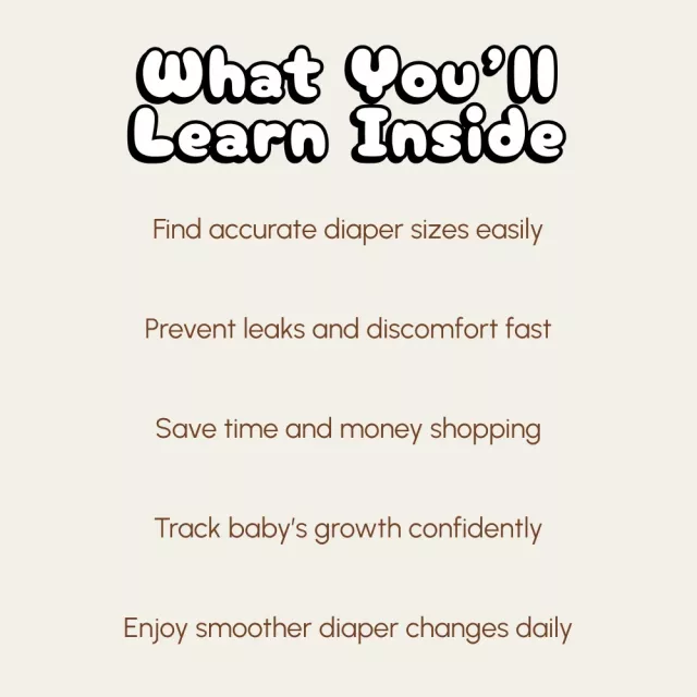 The Ultimate Diaper Size Cheat Sheet: Find the Perfect Fit for Your Baby | Printable Diaper Size Guide | Baby Weight & Fit Checklist | Digital Download for New Parents | what size diaper should my baby wear