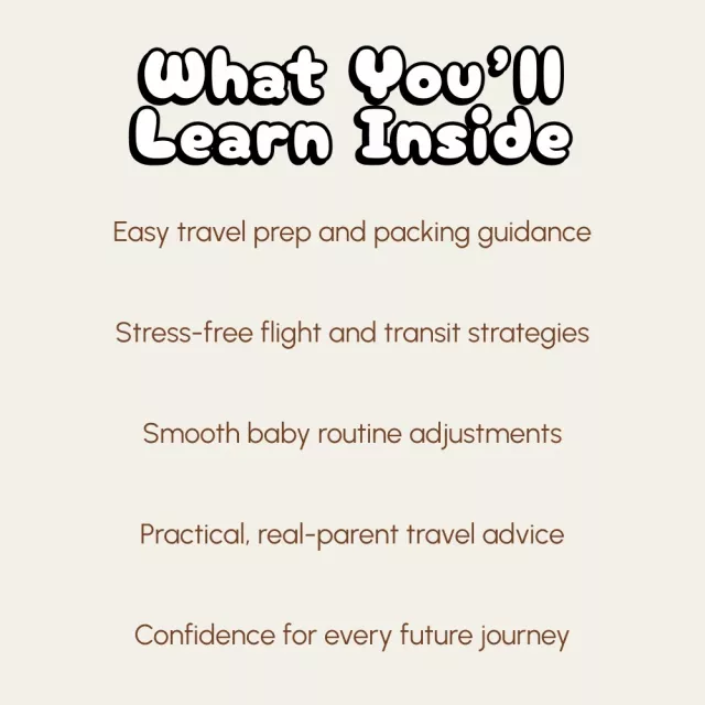 First Steps, First Flight: Traveling with Your Newborn Made Simple | Digital Newborn Travel Guide, eBook for Parents, Printable Checklist for Baby’s First Trip