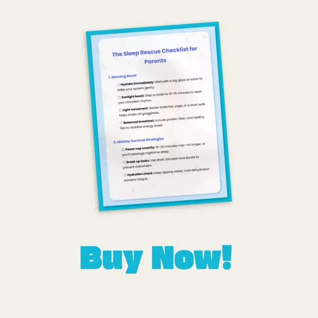 The Sleep Rescue Checklist for Parents | Digital Download | Printable Guide for Moms & Dads | Sleep Recovery eBook for Exhausted Parents | Morning & Evening Routines for Better Rest