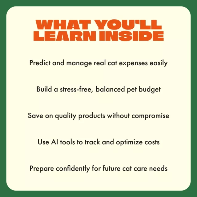 The Smart Cat Parent’s Budget Playbook | Digital Guide for Budgeting for Cat Expenses | Cat Owner eBook on Saving, Planning & Pet Finance Tips