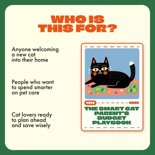 The Smart Cat Parent’s Budget Playbook | Digital Guide for Budgeting for Cat Expenses | Cat Owner eBook on Saving, Planning & Pet Finance Tips