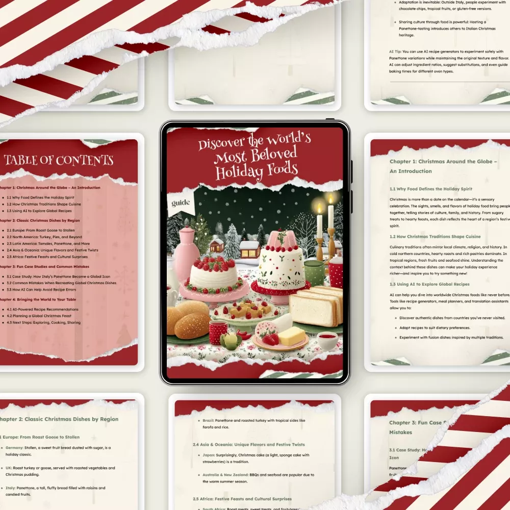 Discover the World’s Most Beloved Holiday Foods – Global Christmas Guide | Digital Download | Explore the most popular christmas foods around the world